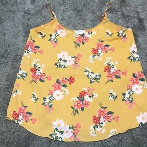 Layered cami with adjustable spaghetti straps